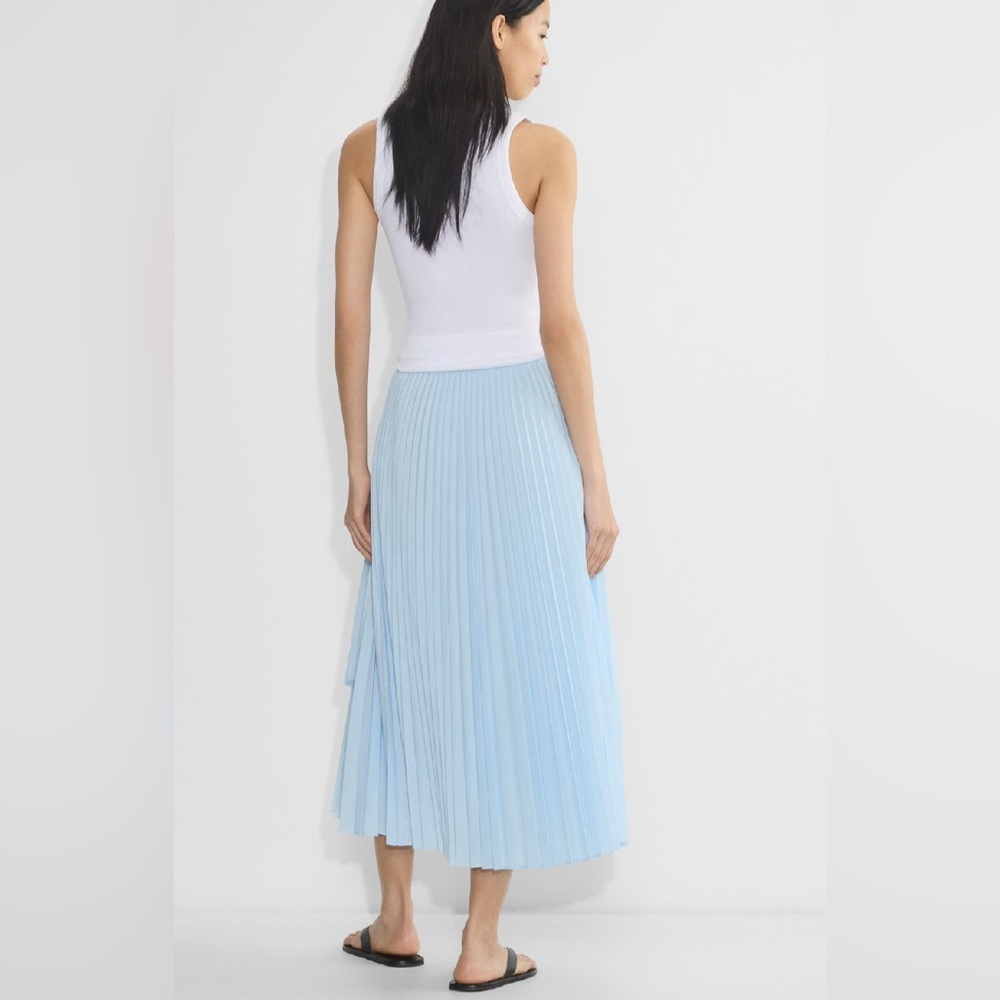 ALL CLOTHING- SKIRTS- LADDER POPLIN SKIRT POPLIN PLEATED MAXI SKIRT - Picture 10 of 16
